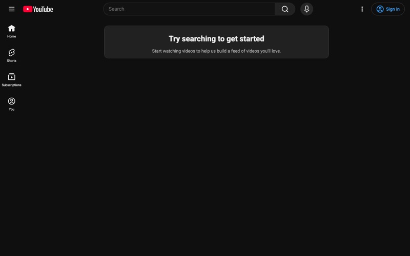 YouTube front page